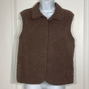 Alfred Dunner Petite brown vest